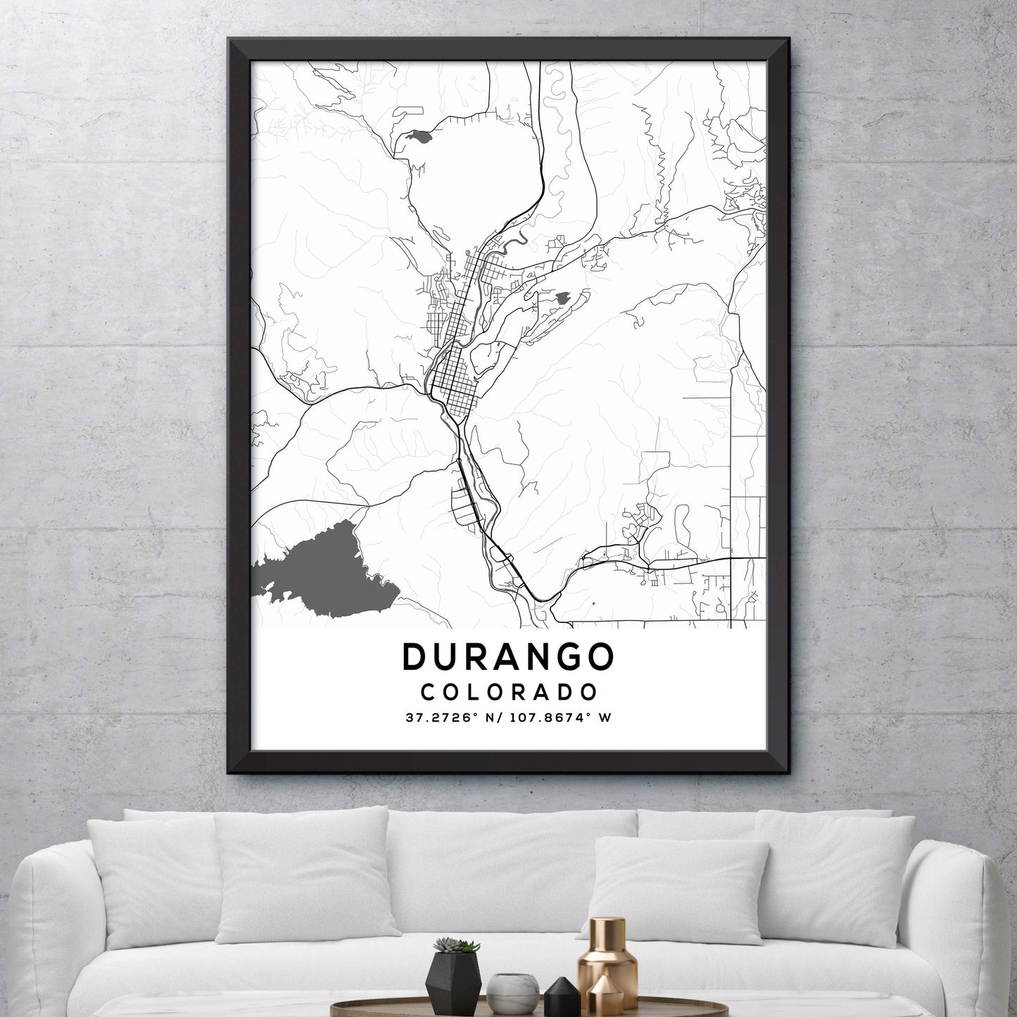 Durango,Colorado Map Print