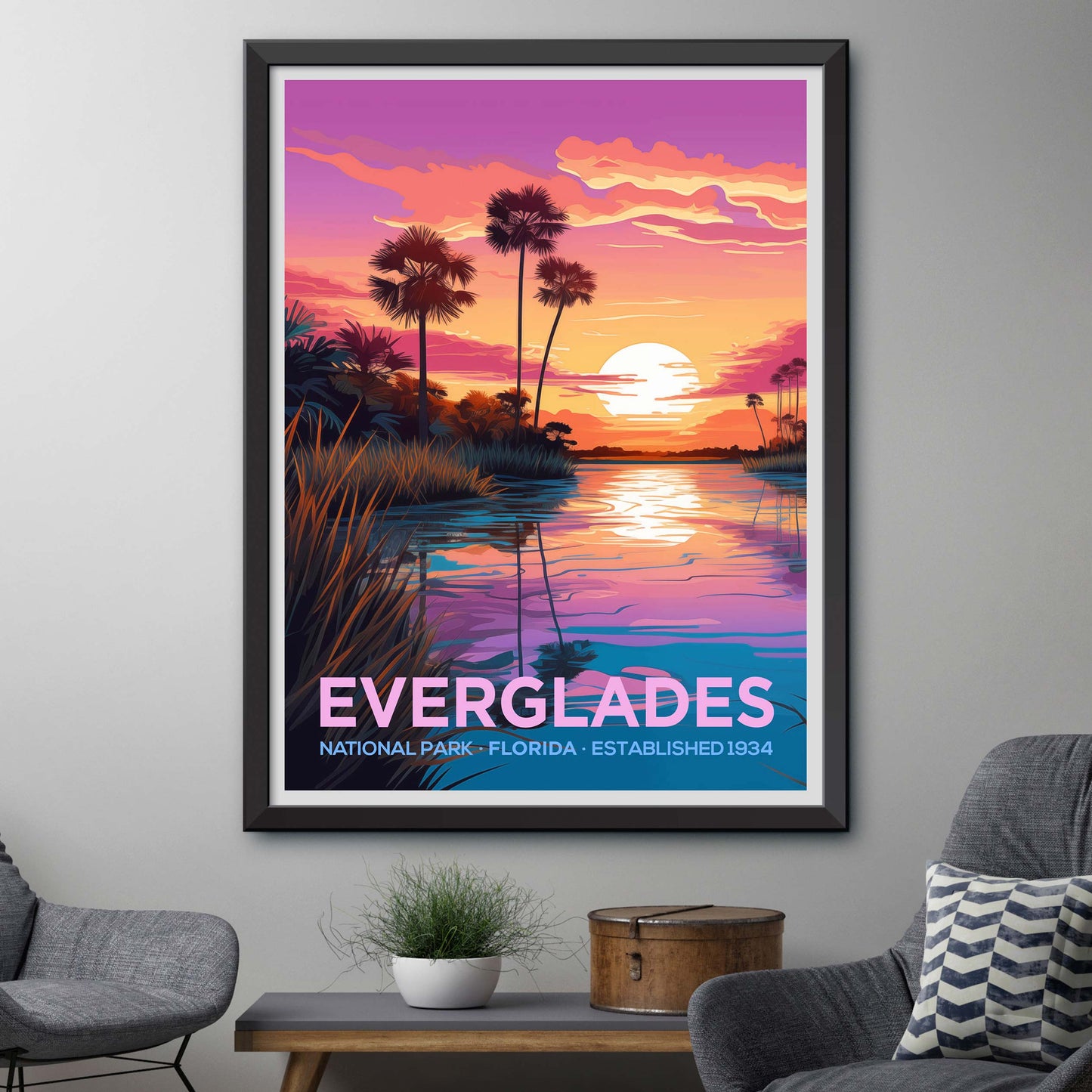 Everglades National Park Travel Wall Art USA Painting Gifts