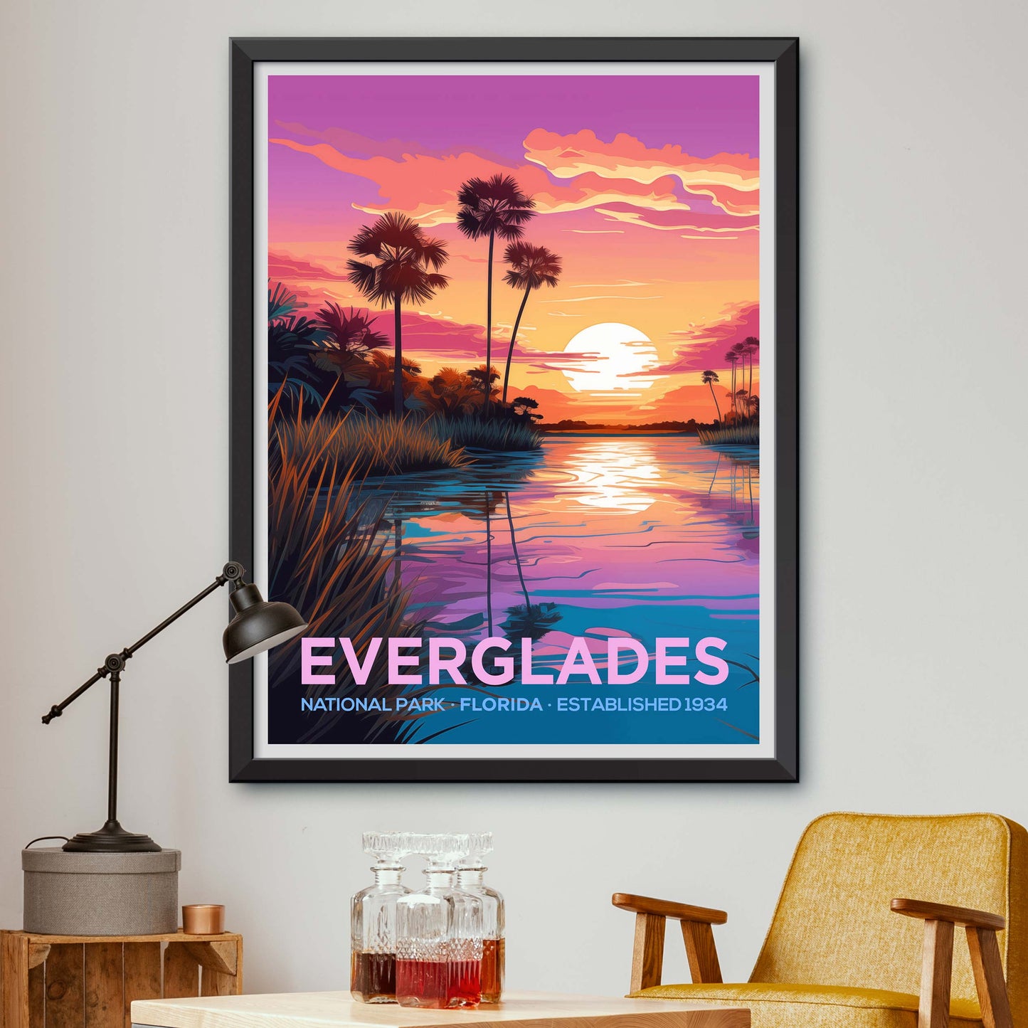 Everglades National Park Travel Wall Art USA Painting Gifts