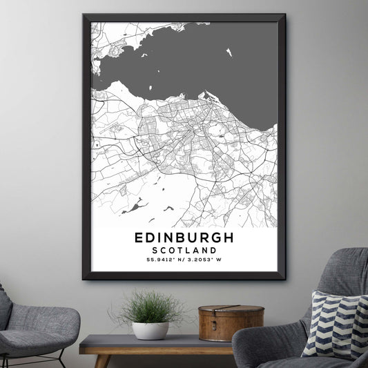 Edinburgh,Scotland Map Print