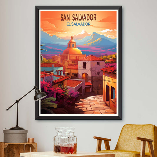 San Salvador El Salvador Travel Print