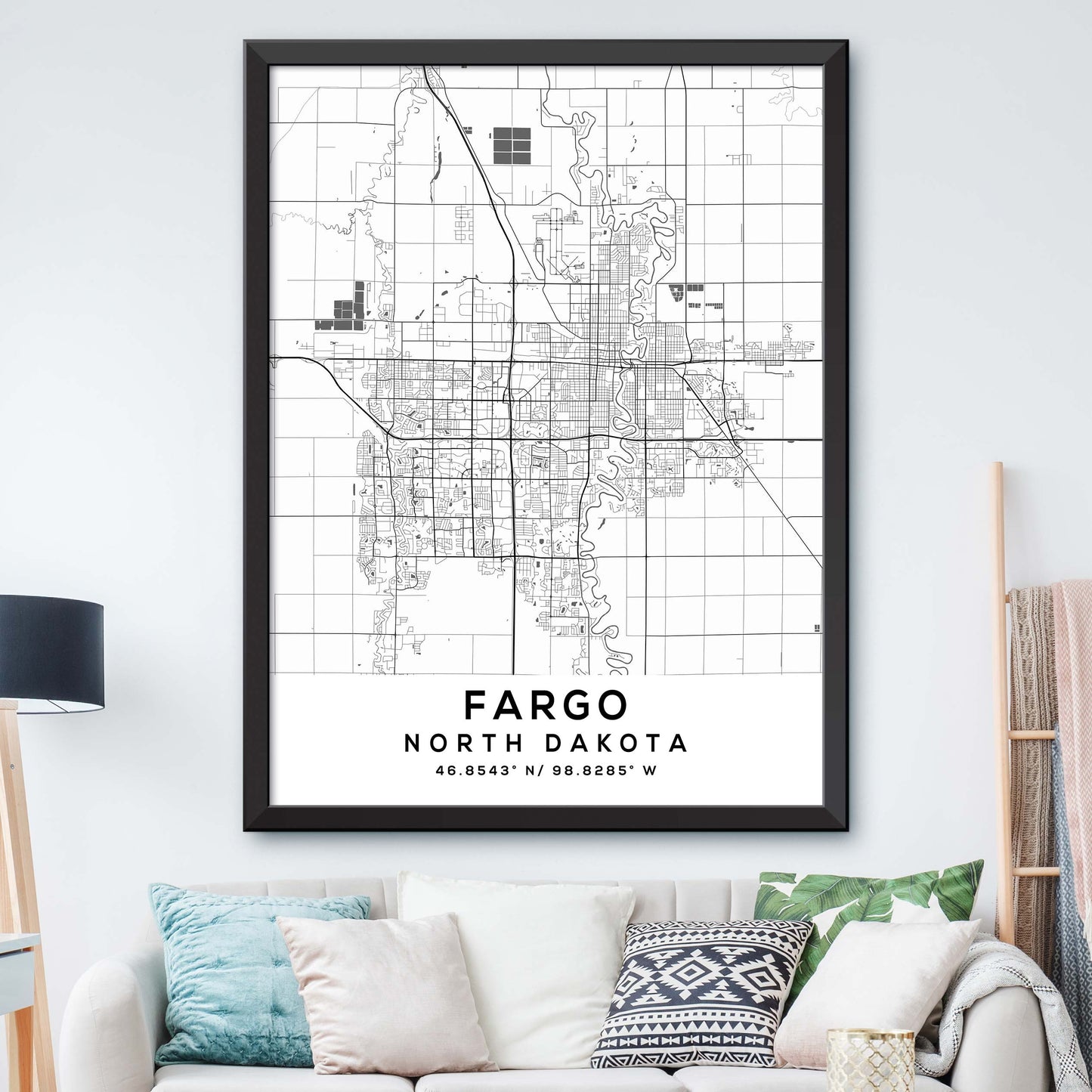 Fargo, North Dakota Map Print