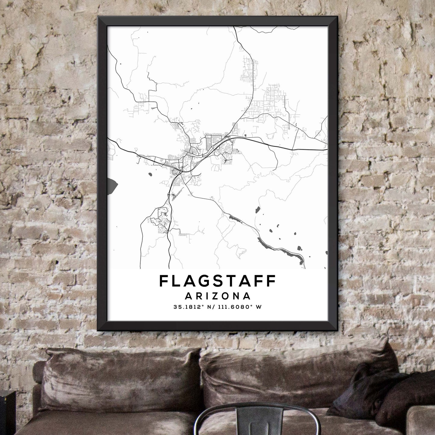 Flagstaff,Arizona Map Print