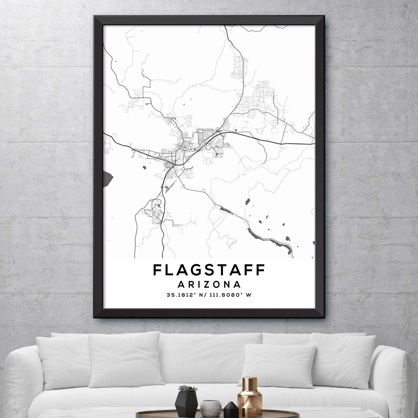 Flagstaff,Arizona Map Print