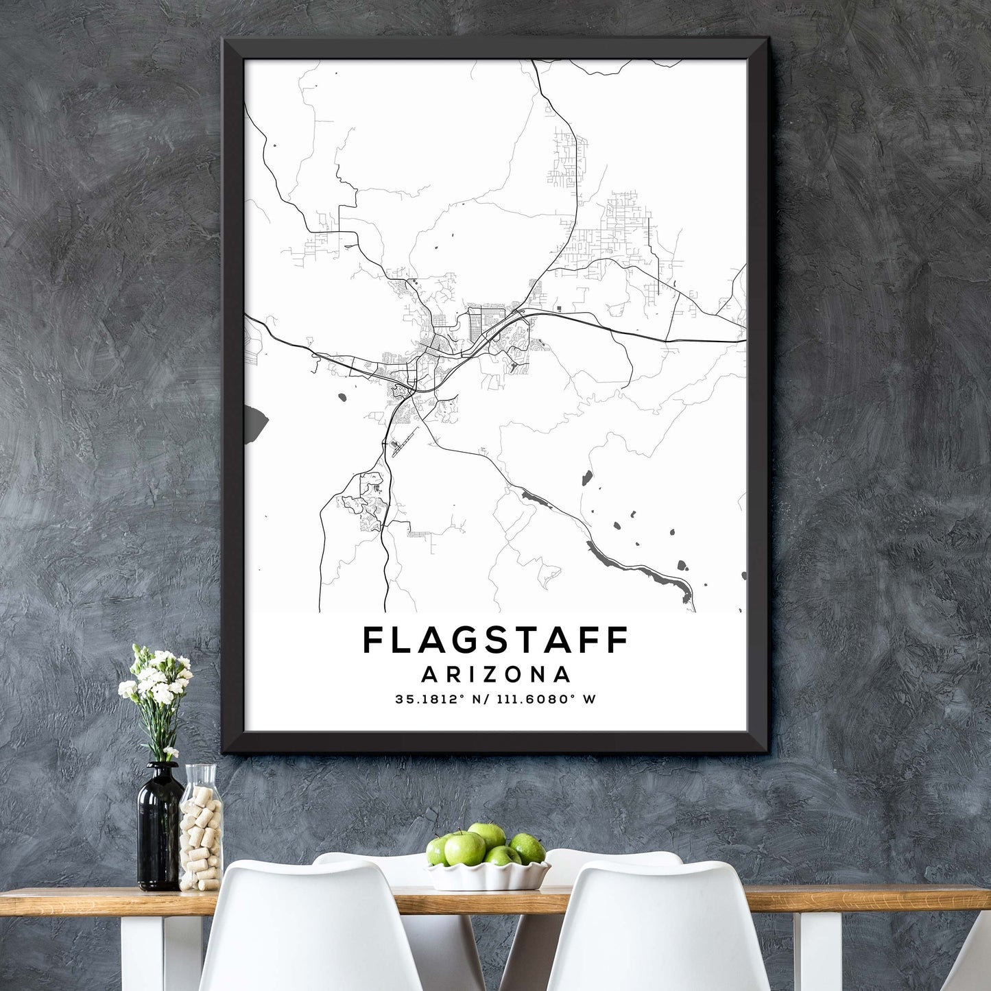 Flagstaff,Arizona Map Print