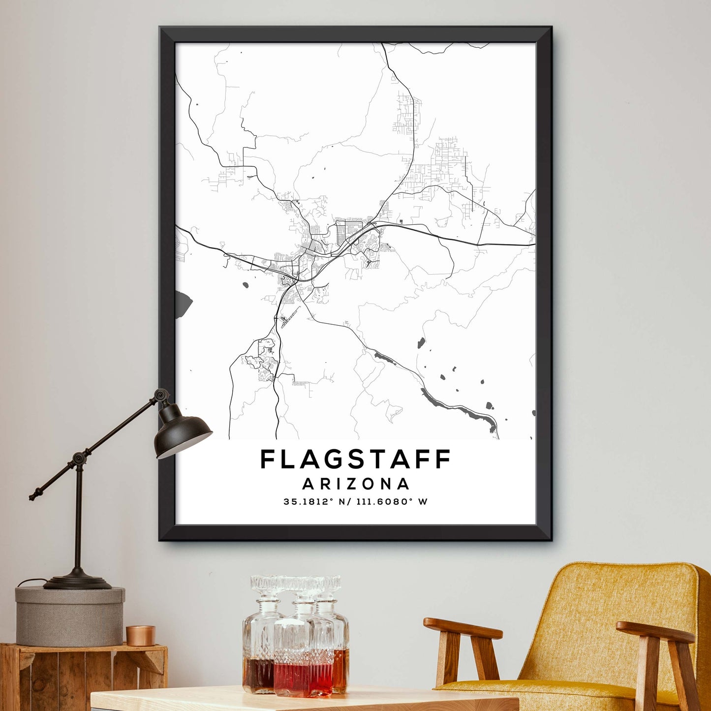 Flagstaff,Arizona Map Print