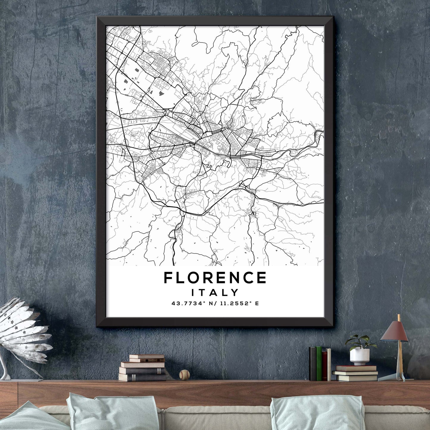 Florence,Italy Map Print