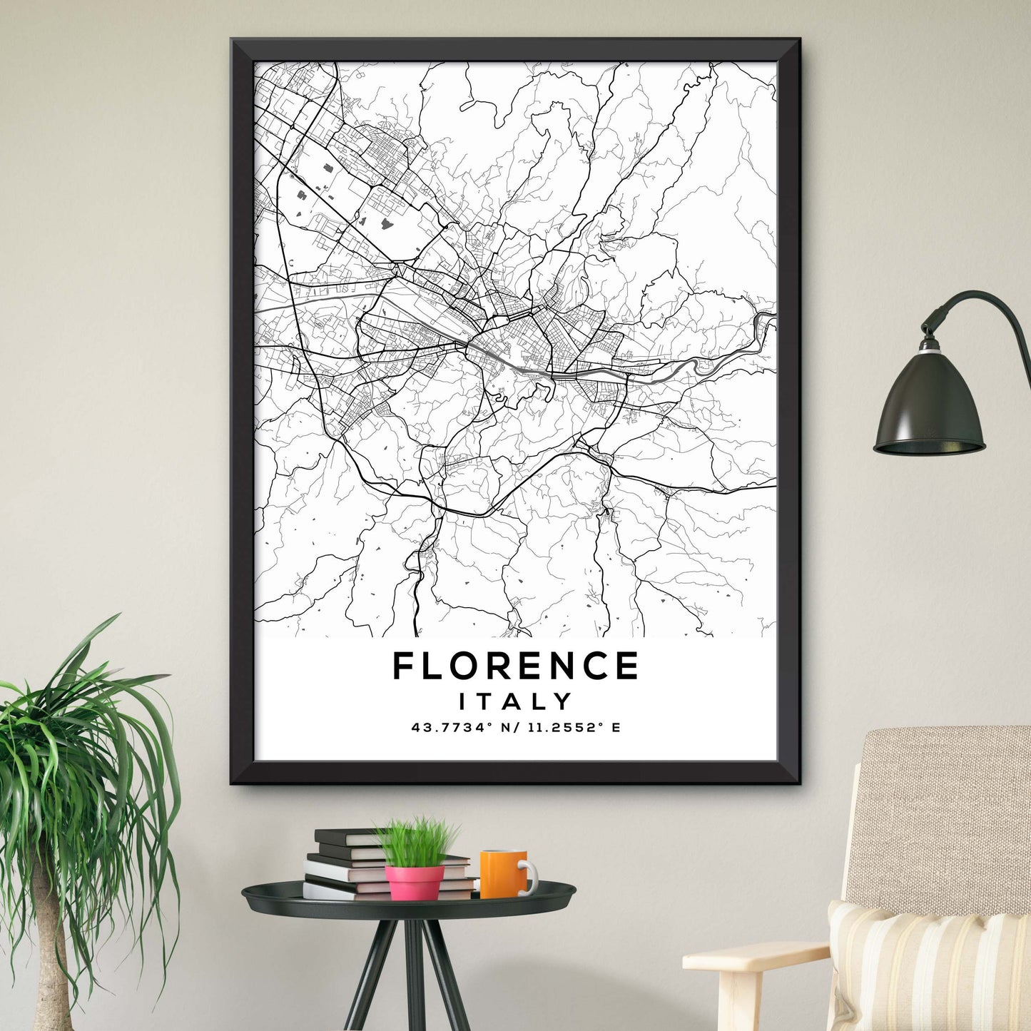 Florence,Italy Map Print