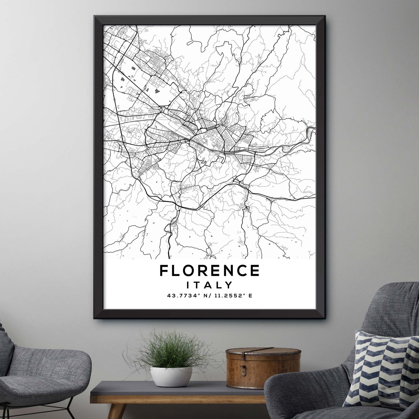 Florence,Italy Map Print