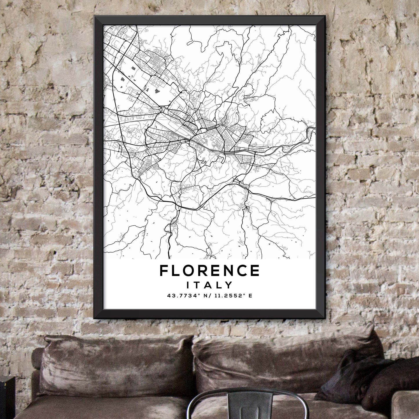 Florence,Italy Map Print