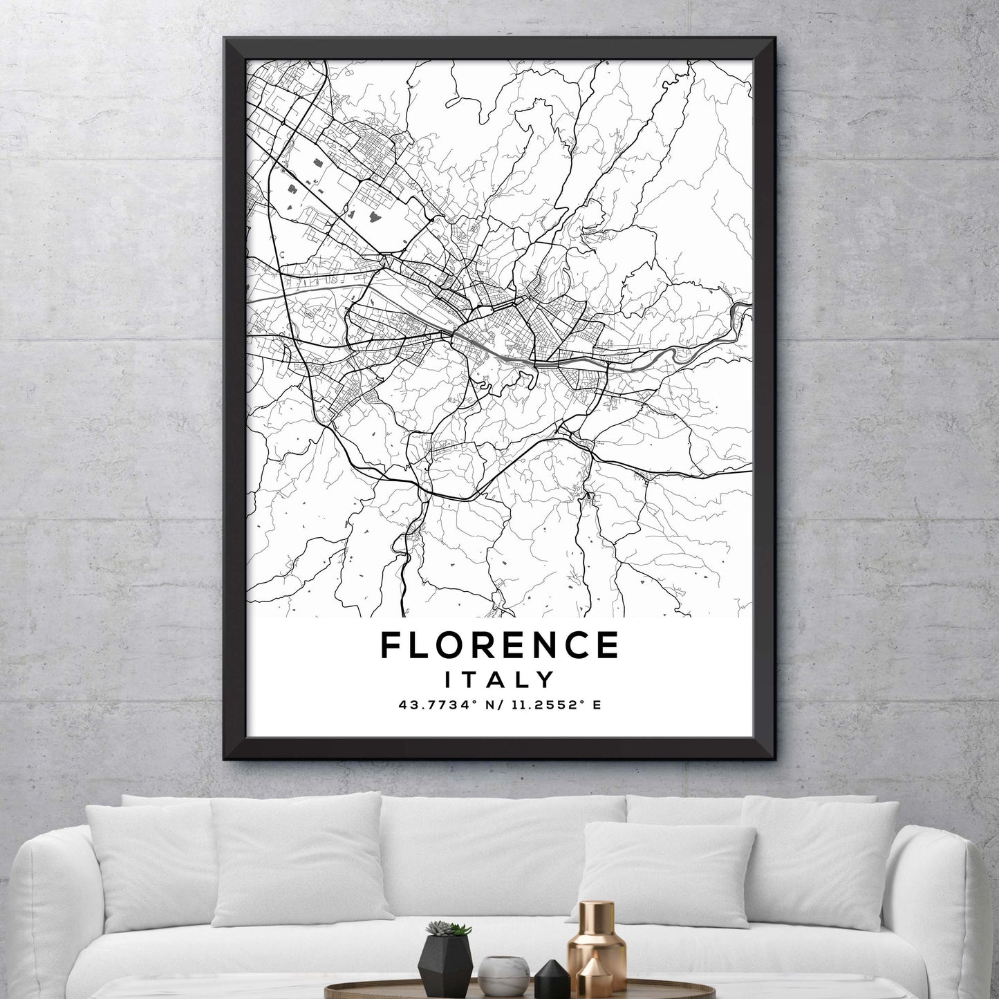 Florence,Italy Map Print