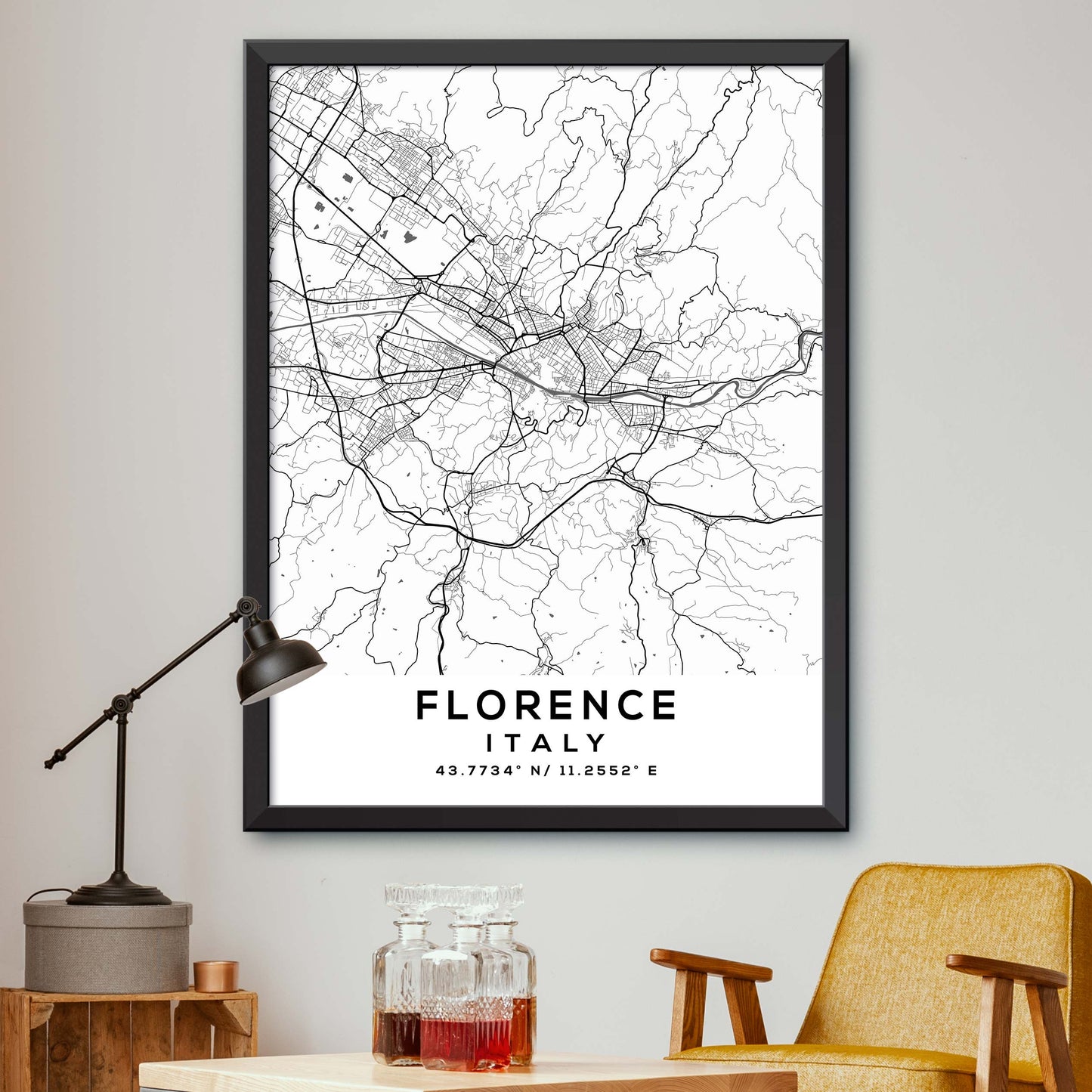 Florence,Italy Map Print