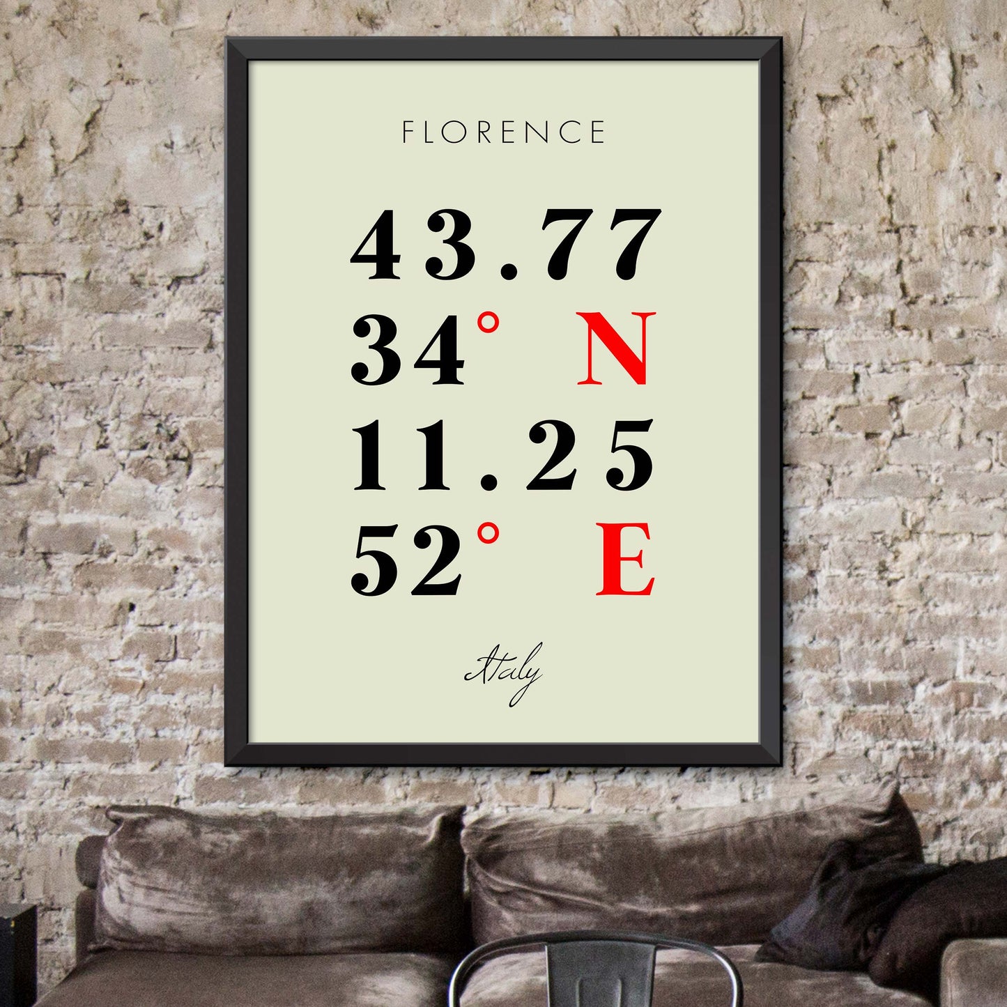 Florence Coordinate Map