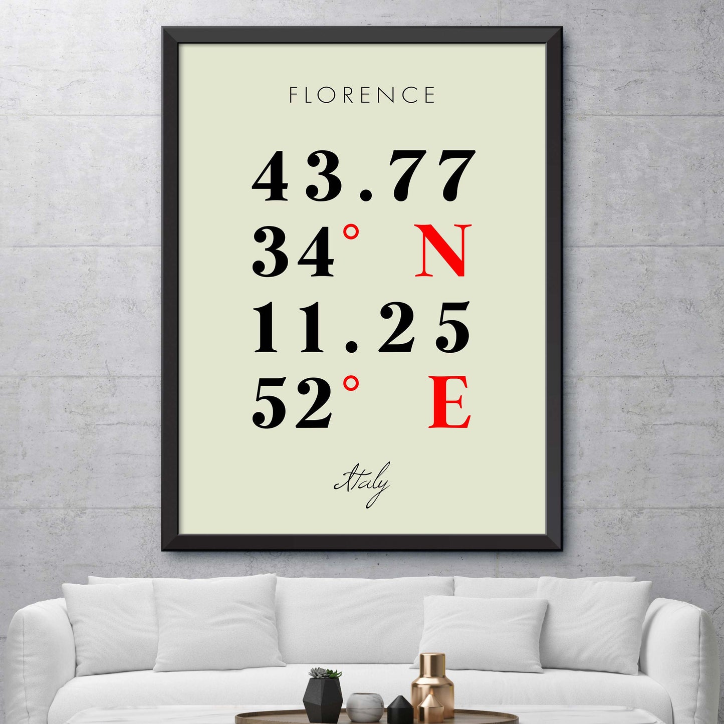 Florence Coordinate Map