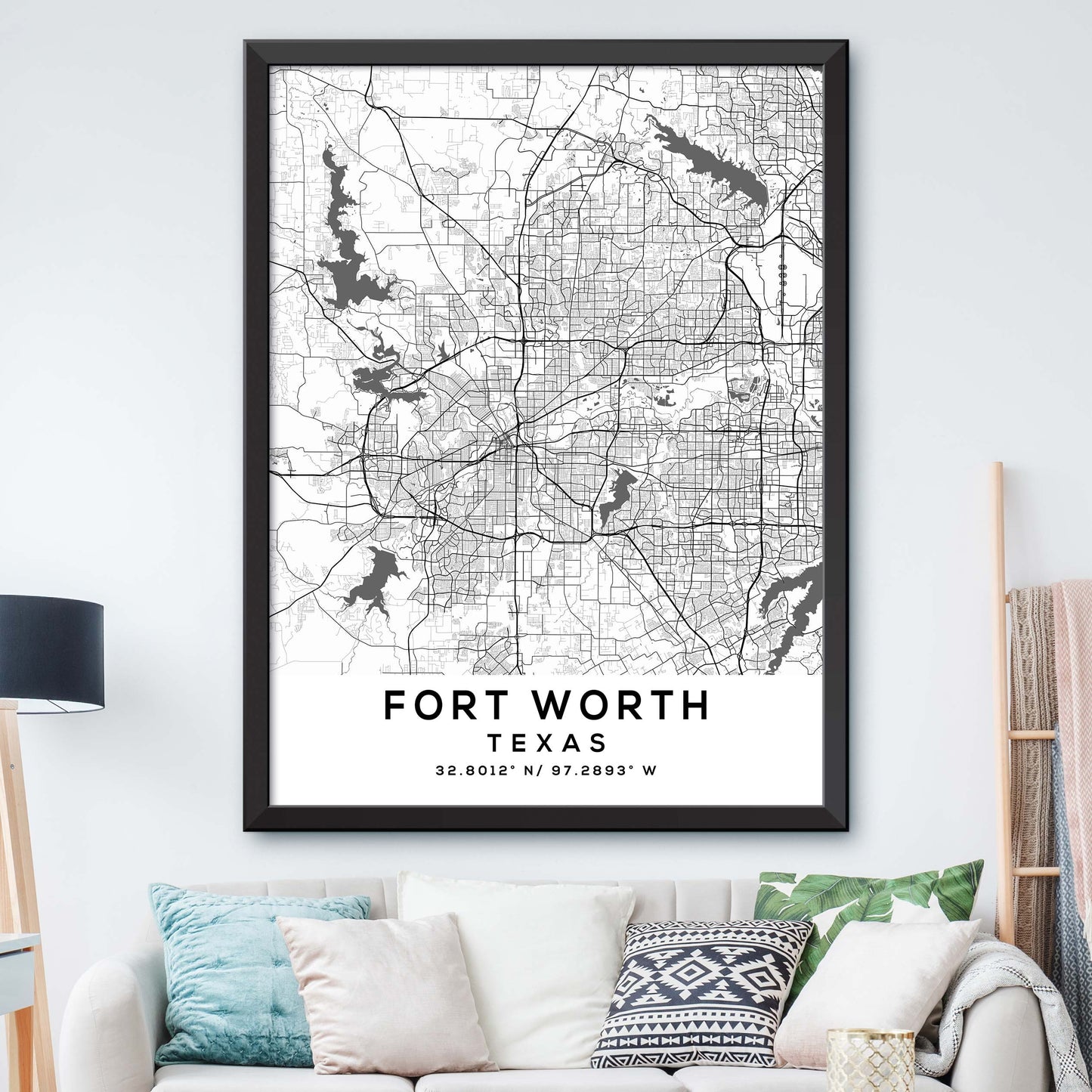 Fort-Worth,Texas Map Print