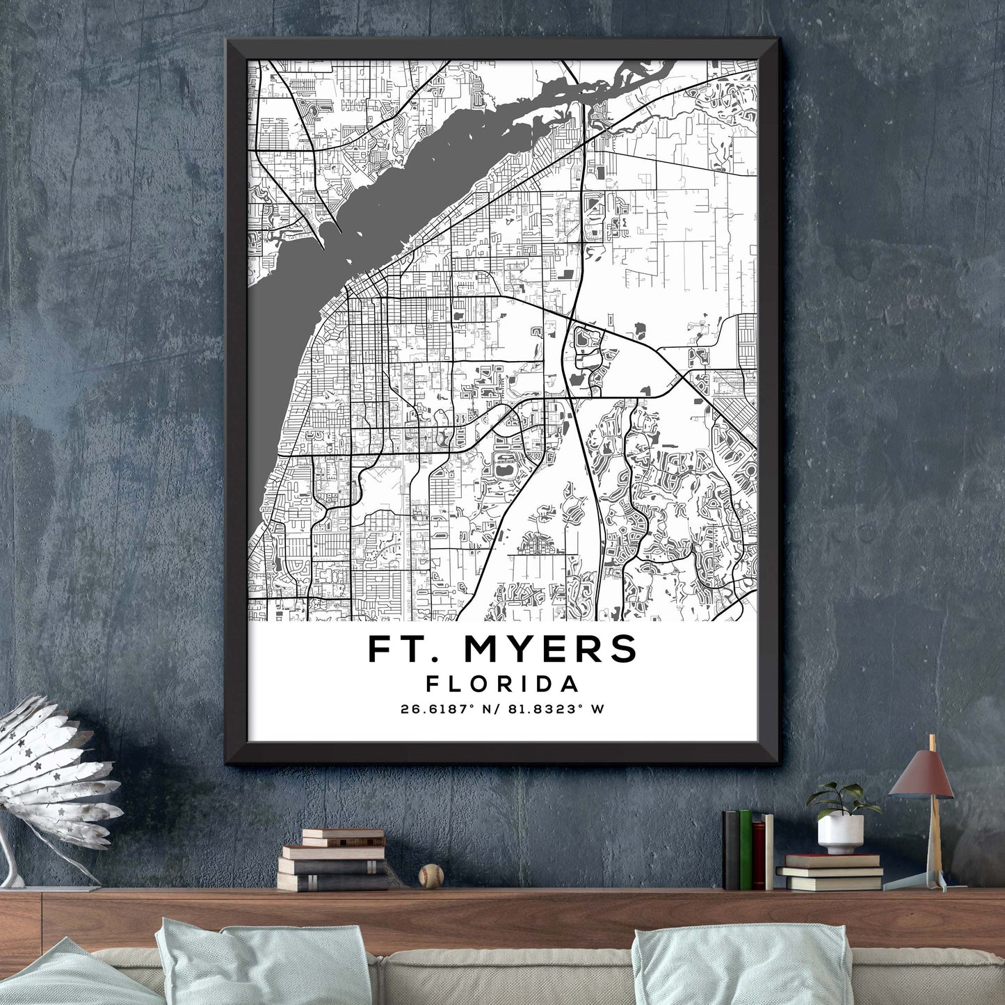 Ft.-Myers,Florida Map Print