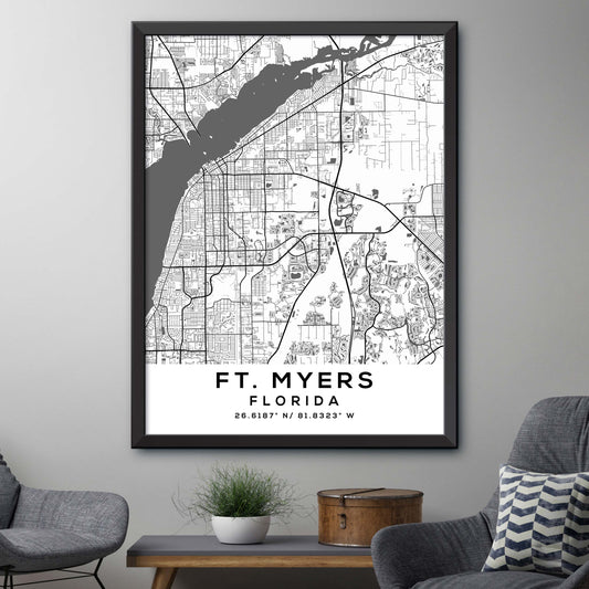 Ft.-Myers,Florida Map Print