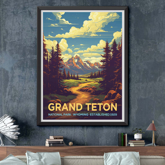 Grand Teton National Park Travel Poster