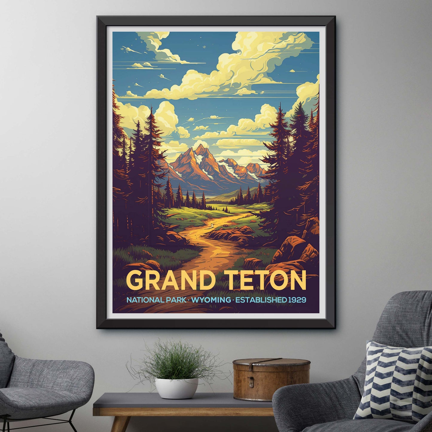 Grand Teton National Park Travel Poster