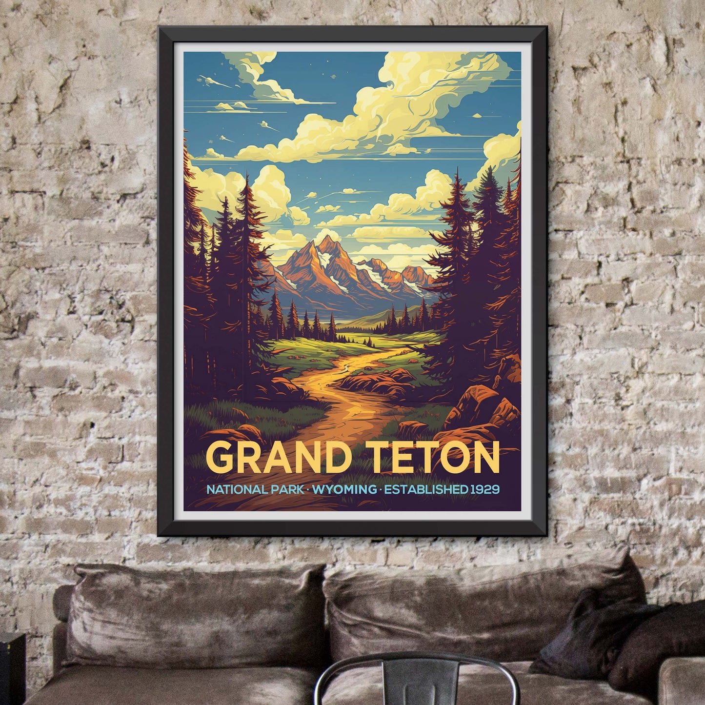 Grand Teton National Park Travel Poster