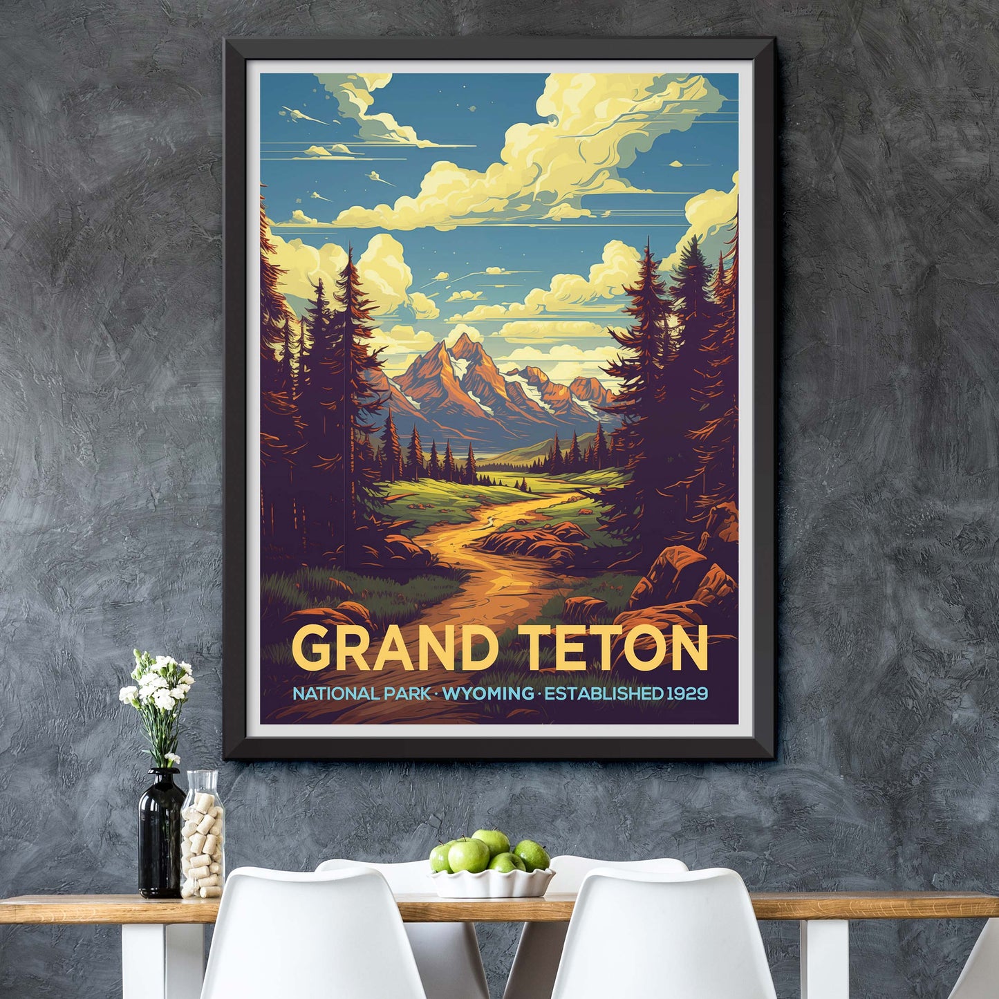 Grand Teton National Park Travel Poster