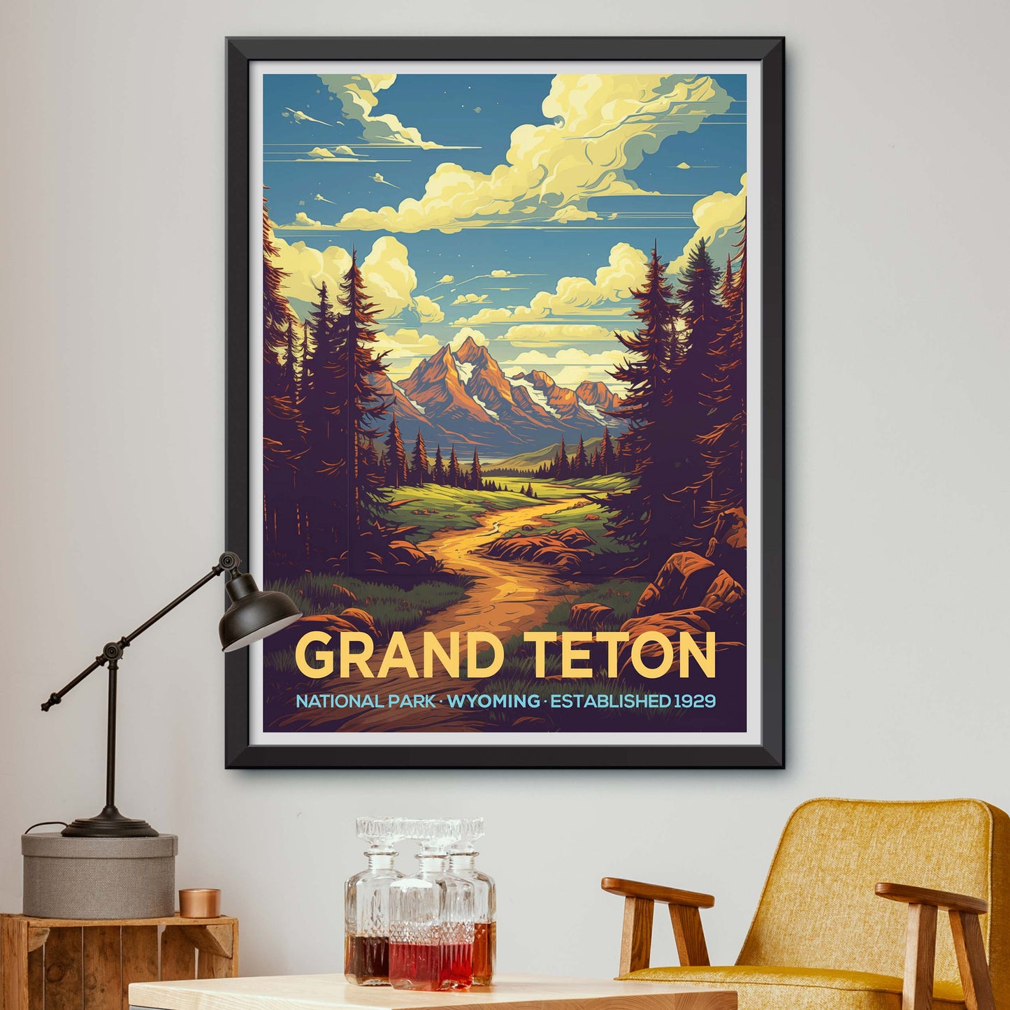 Grand Teton National Park Travel Poster