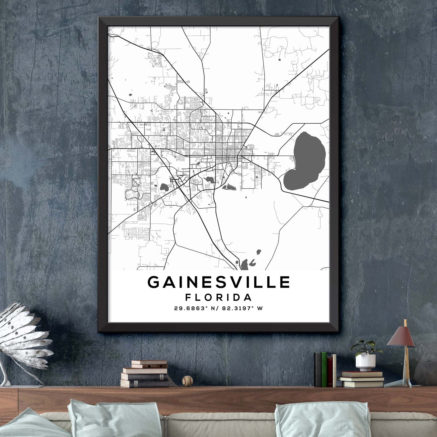 Gainesville,Florida Map Print