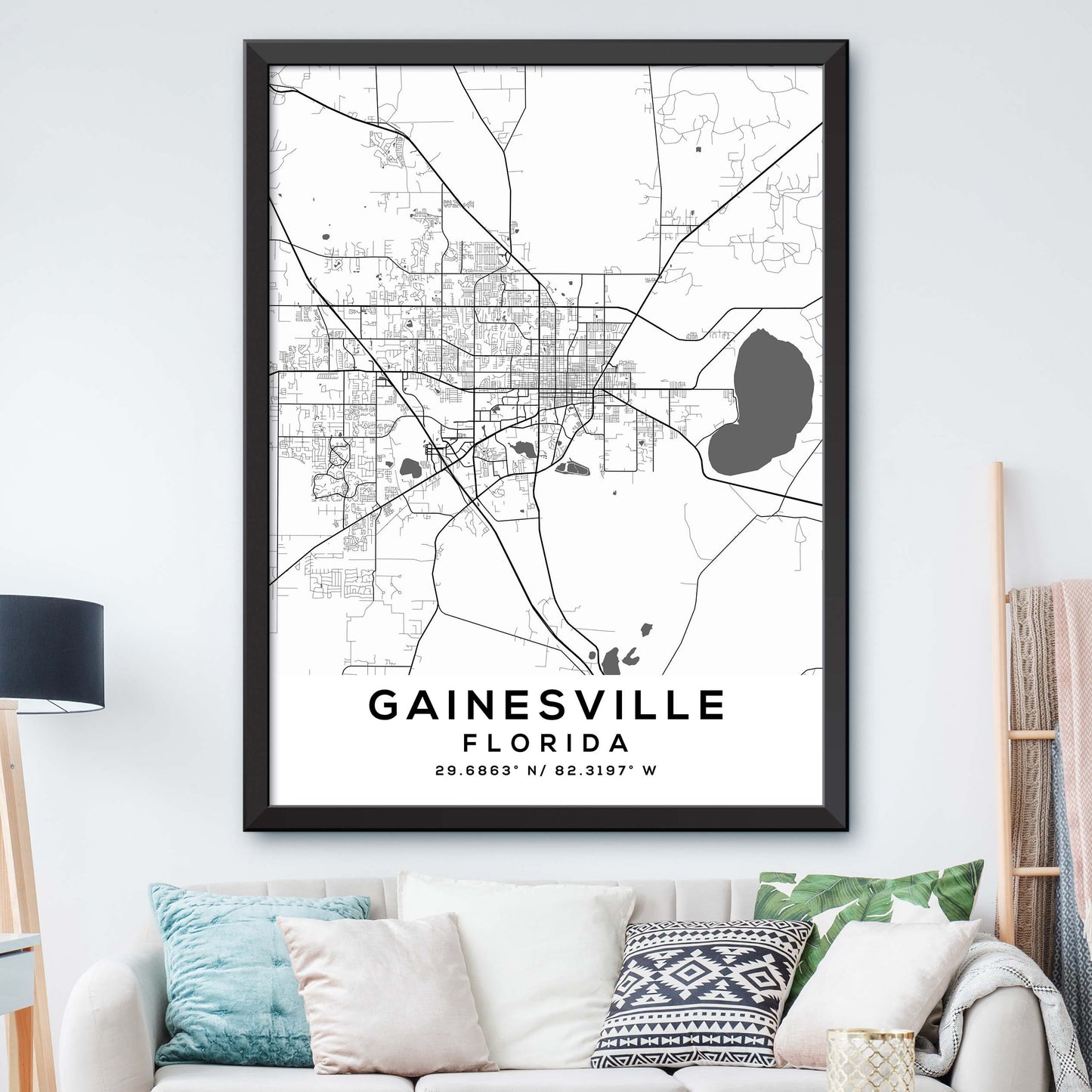 Gainesville,Florida Map Print