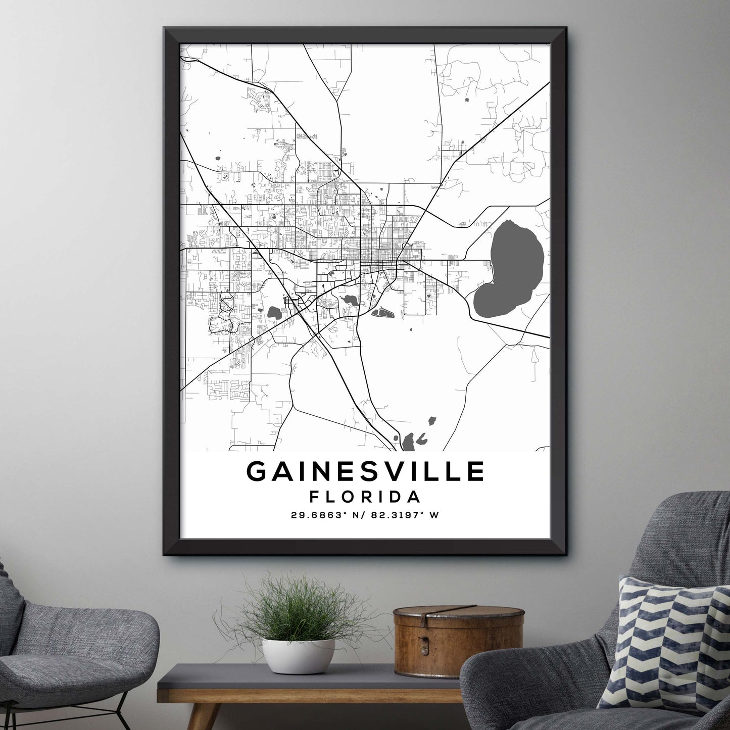 Gainesville,Florida Map Print