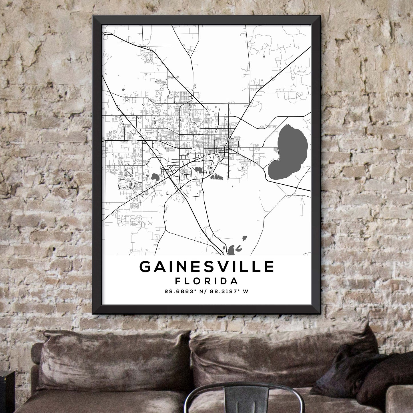 Gainesville,Florida Map Print