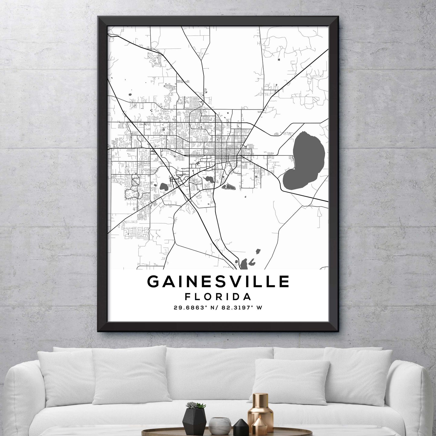 Gainesville,Florida Map Print