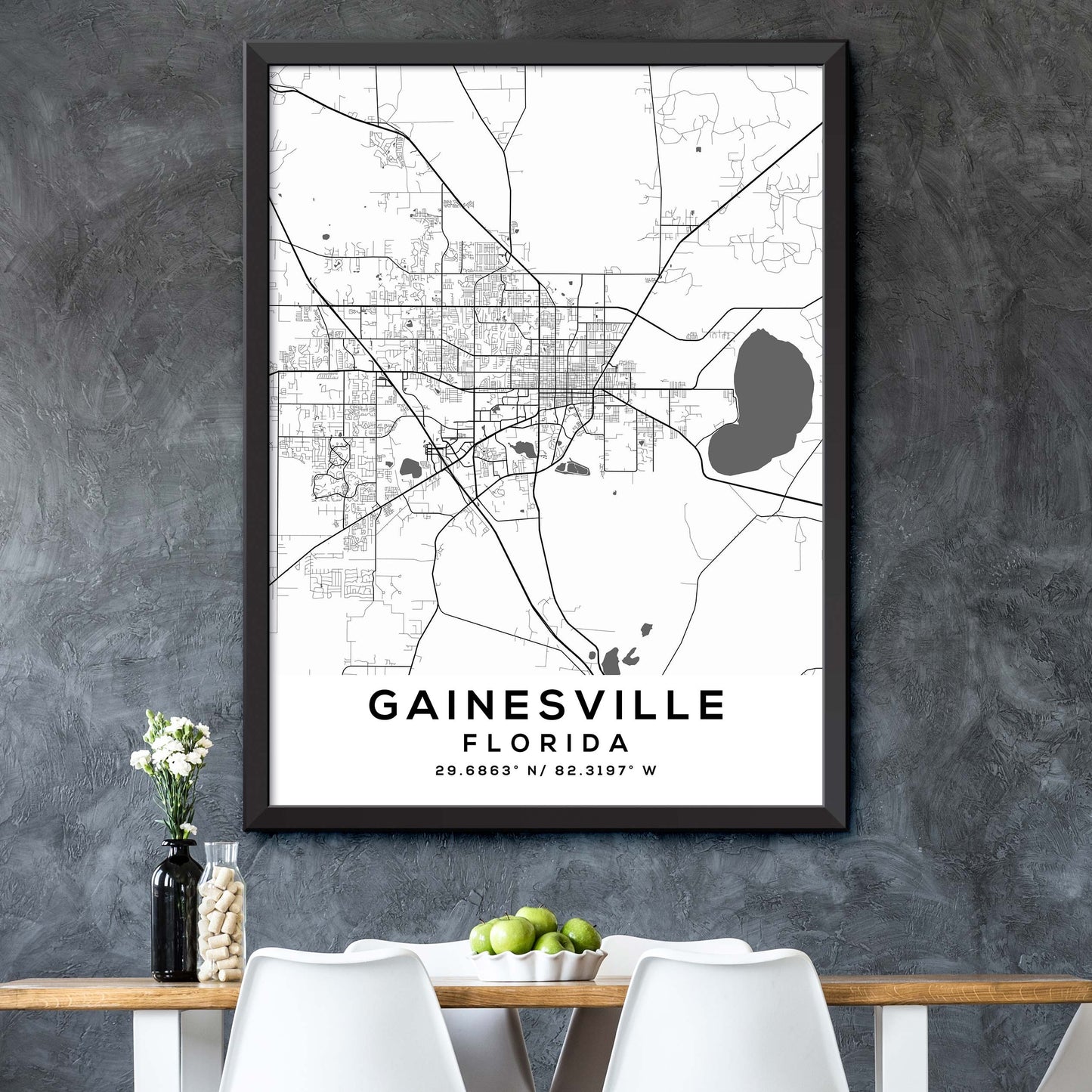 Gainesville,Florida Map Print