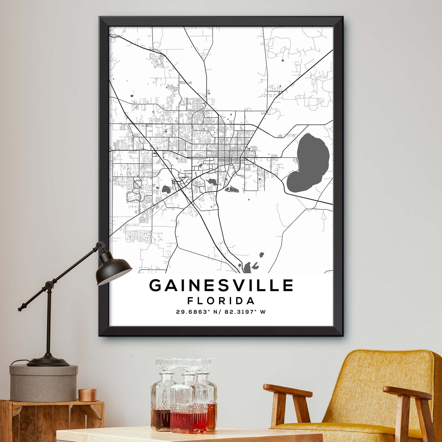 Gainesville,Florida Map Print