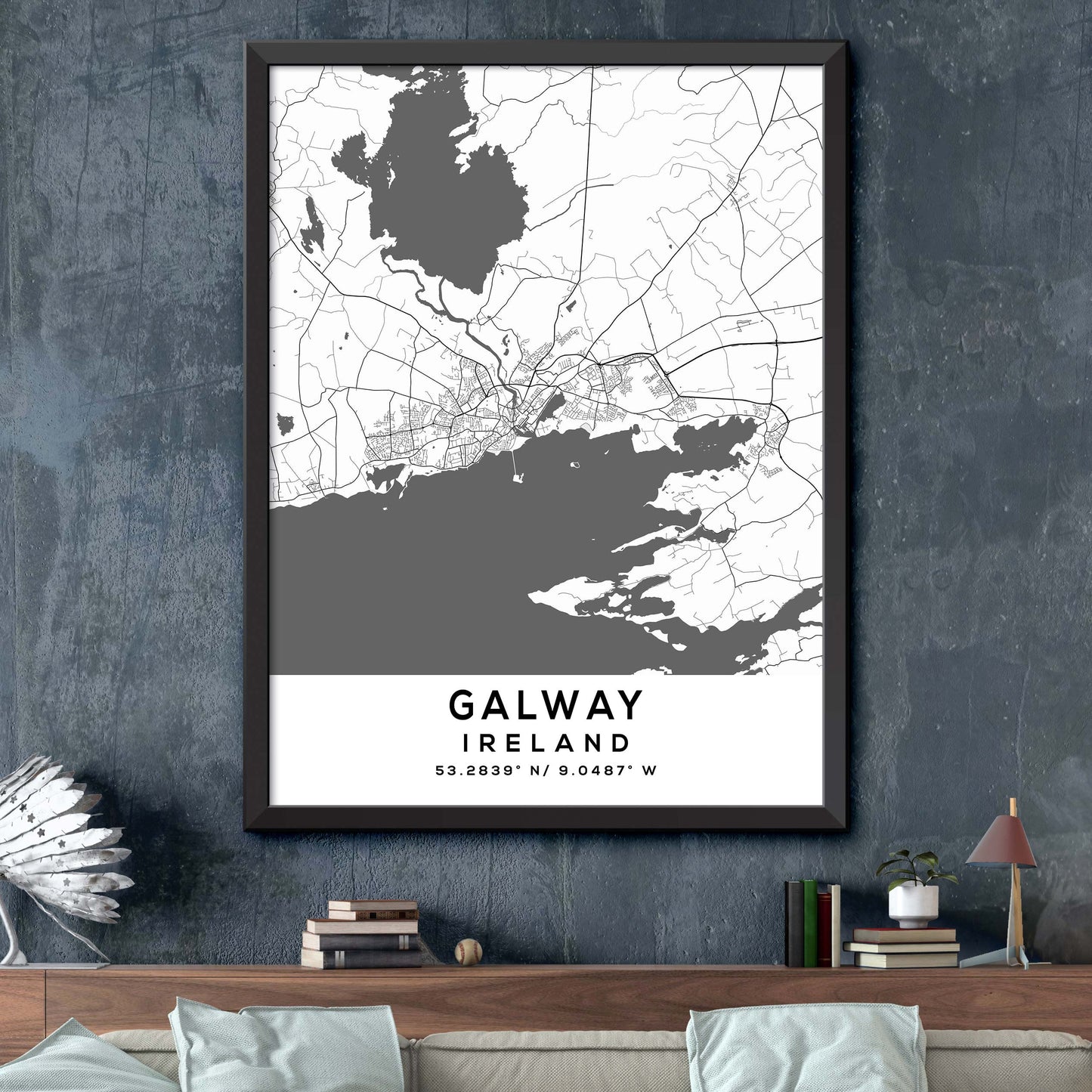 Galway,Ireland Map Print