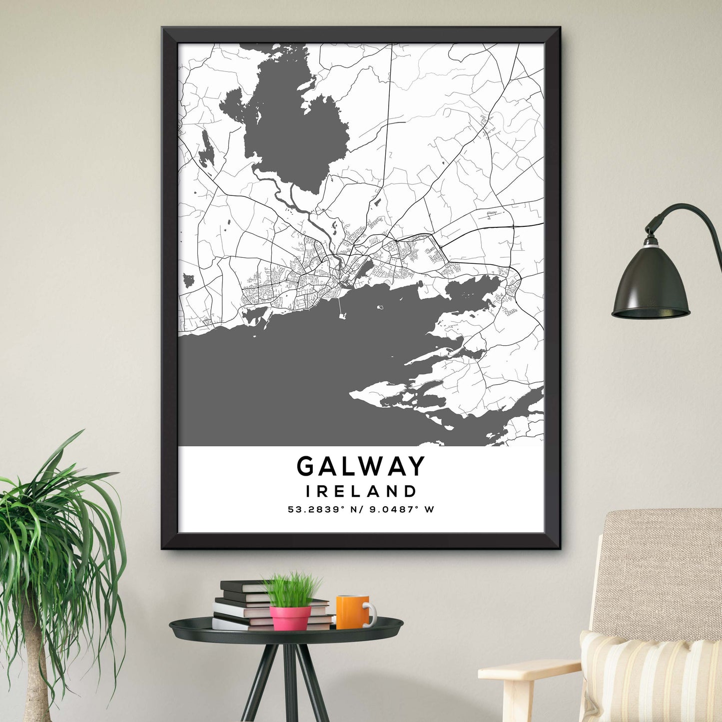 Galway,Ireland Map Print