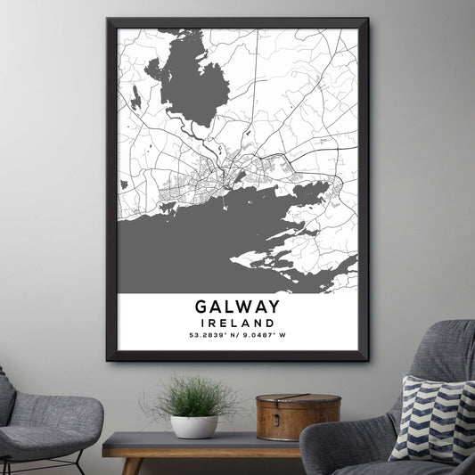 Galway,Ireland Map Print