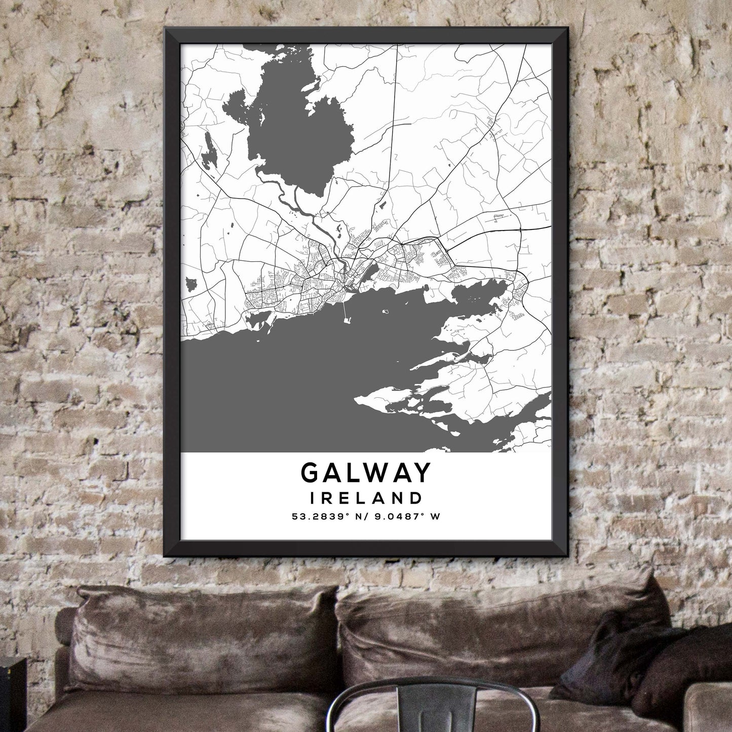 Galway,Ireland Map Print