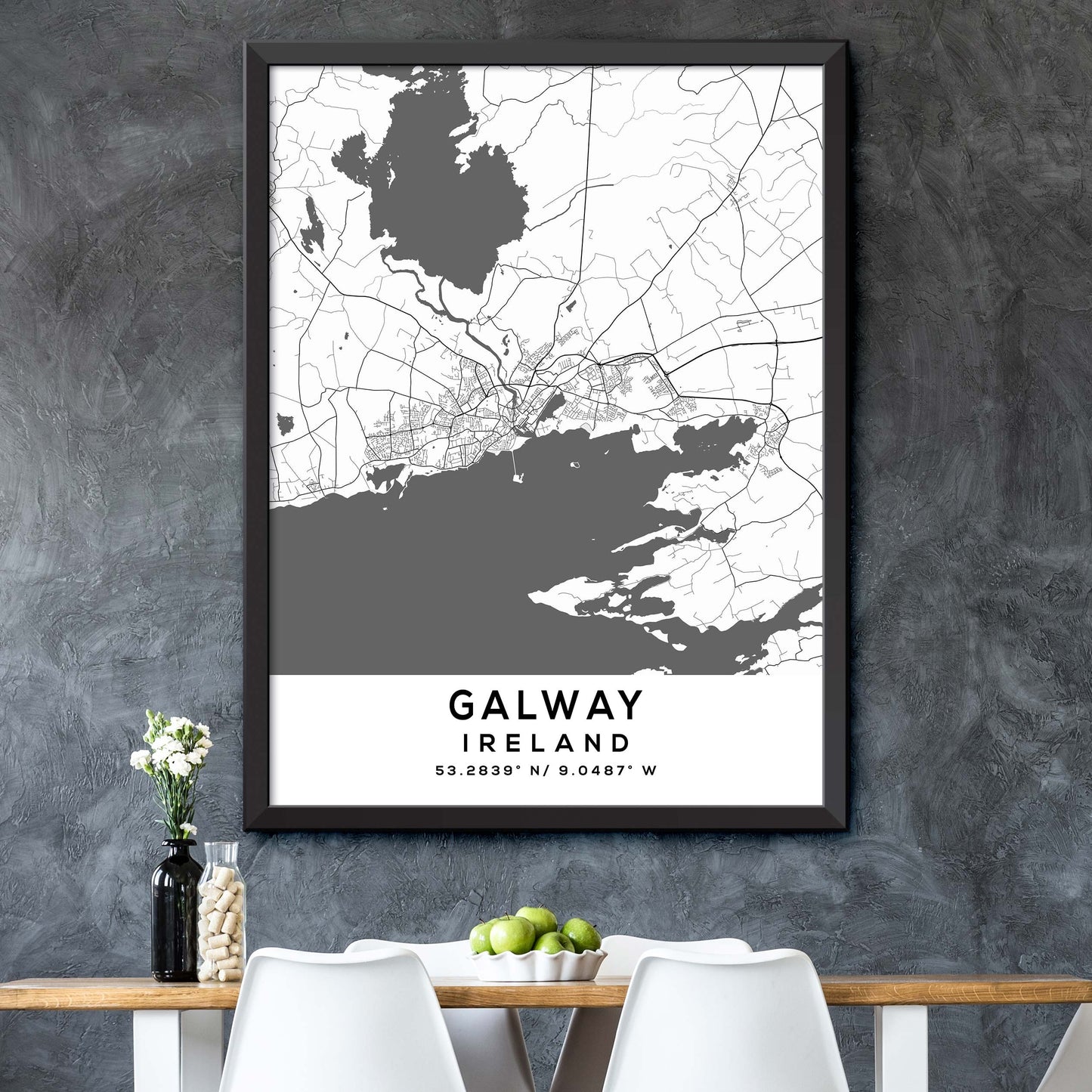 Galway,Ireland Map Print