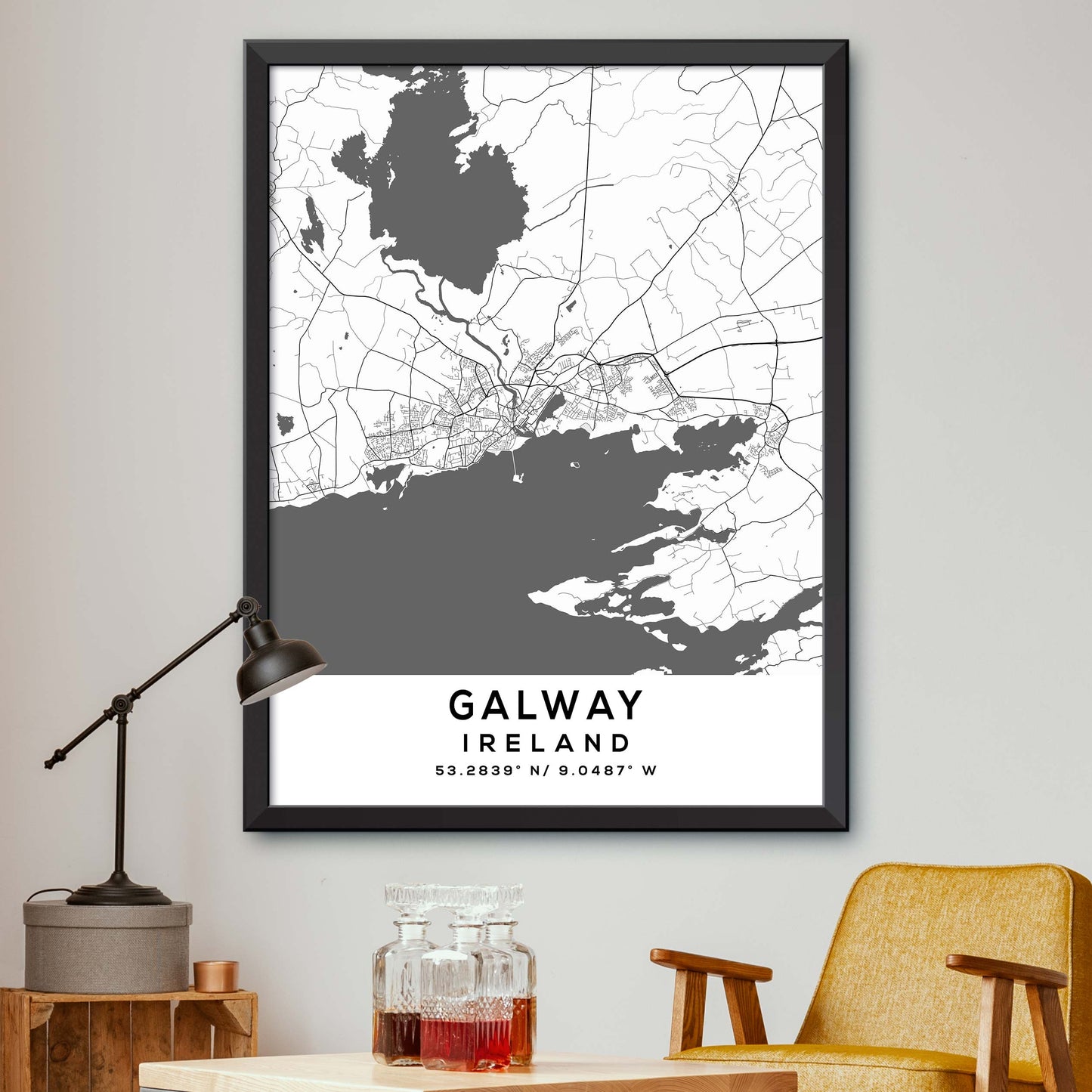 Galway,Ireland Map Print