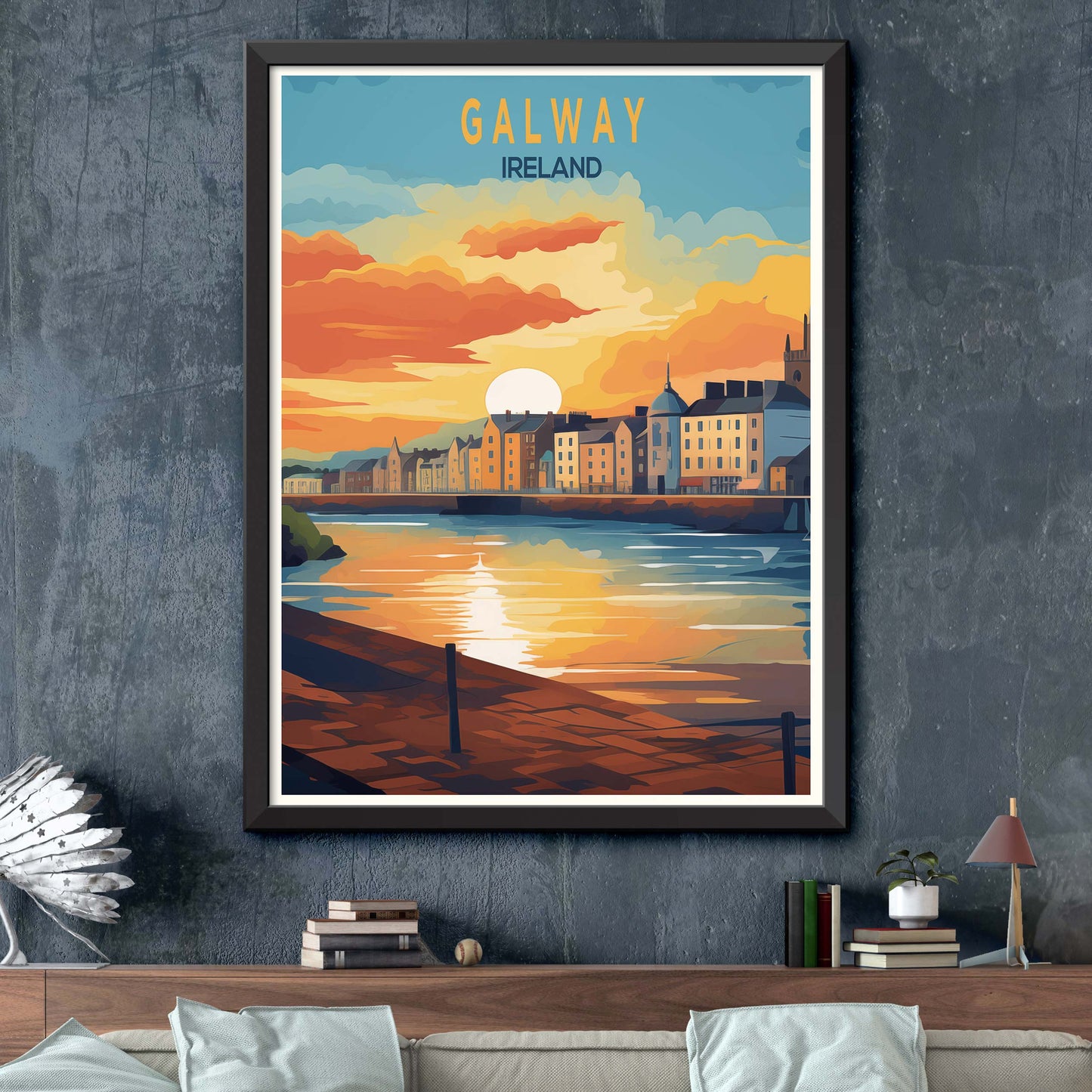 Galway Travel Print Wall Art Galway Wall Hanging Home Décor Galway Gift Art