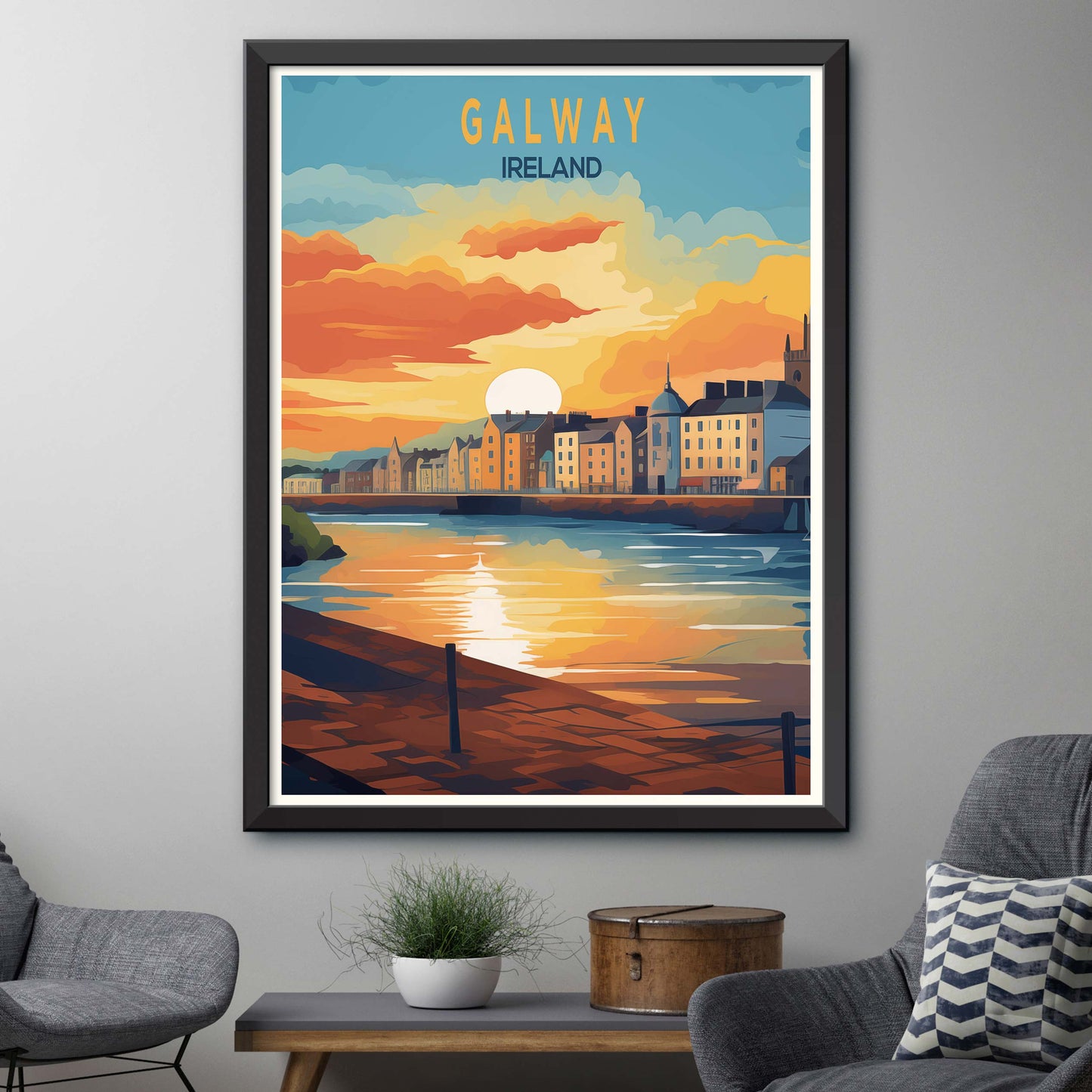 Galway Travel Print Wall Art Galway Wall Hanging Home Décor Galway Gift Art