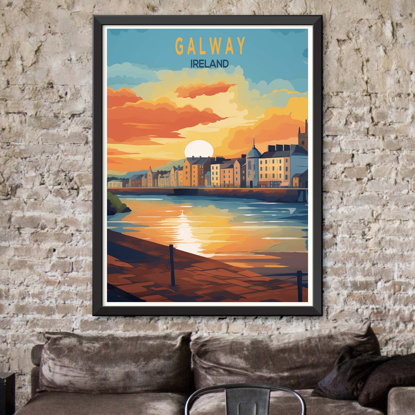 Galway Travel Print Wall Art Galway Wall Hanging Home Décor Galway Gift Art