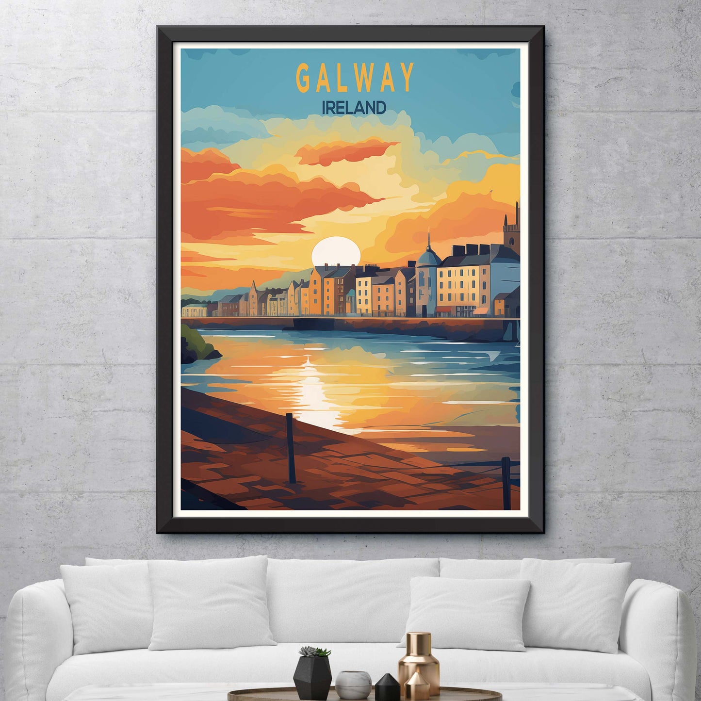 Galway Travel Print Wall Art Galway Wall Hanging Home Décor Galway Gift Art