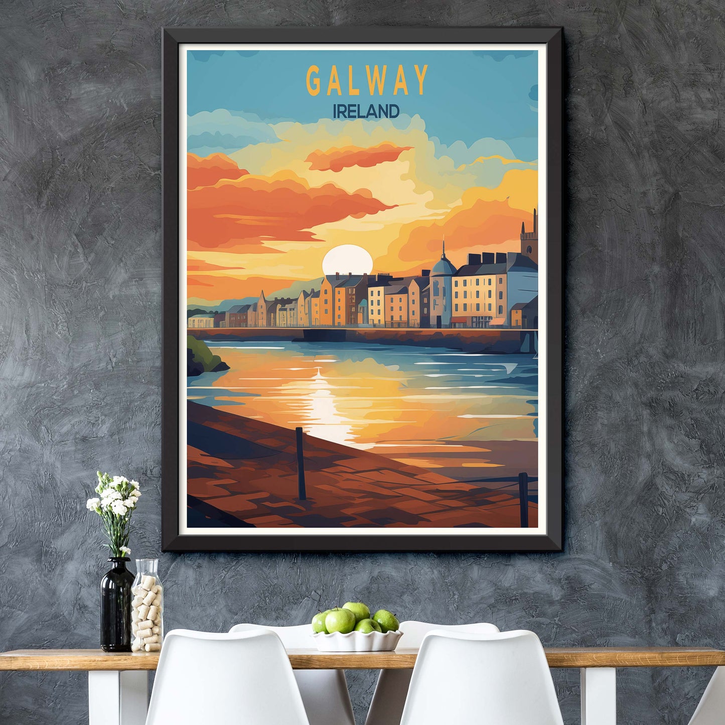 Galway Travel Print Wall Art Galway Wall Hanging Home Décor Galway Gift Art