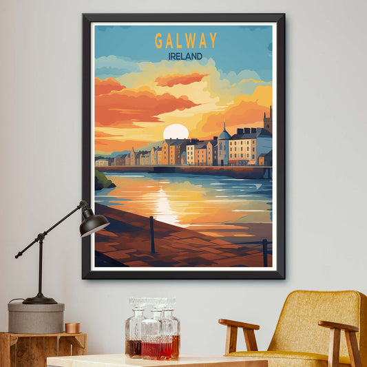 Galway Travel Print Wall Art Galway Wall Hanging Home Décor Galway Gift Art