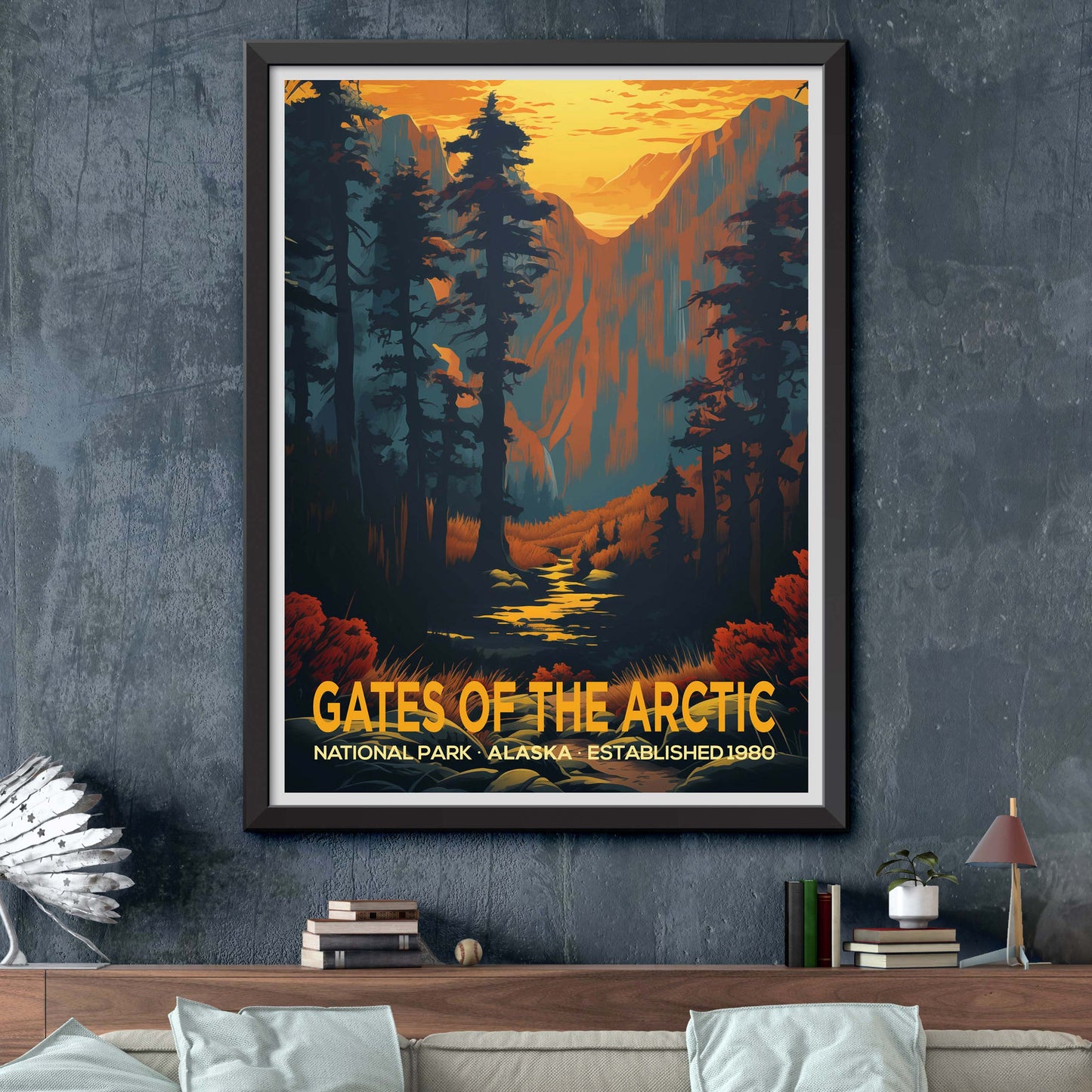 Gates of the Arctic National Park Alaska Travel Print Gift Hiking Wall Art