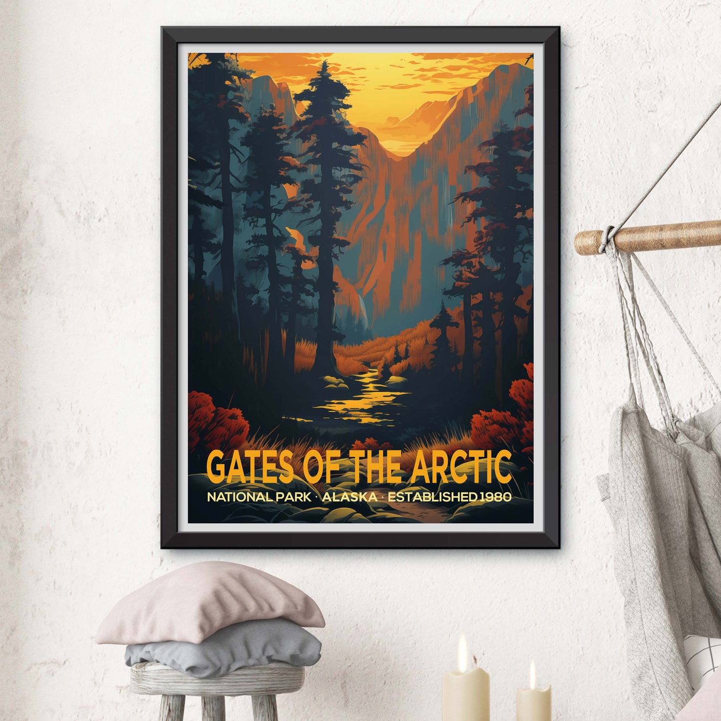 Gates of the Arctic National Park Alaska Travel Print Gift Hiking Wall Art