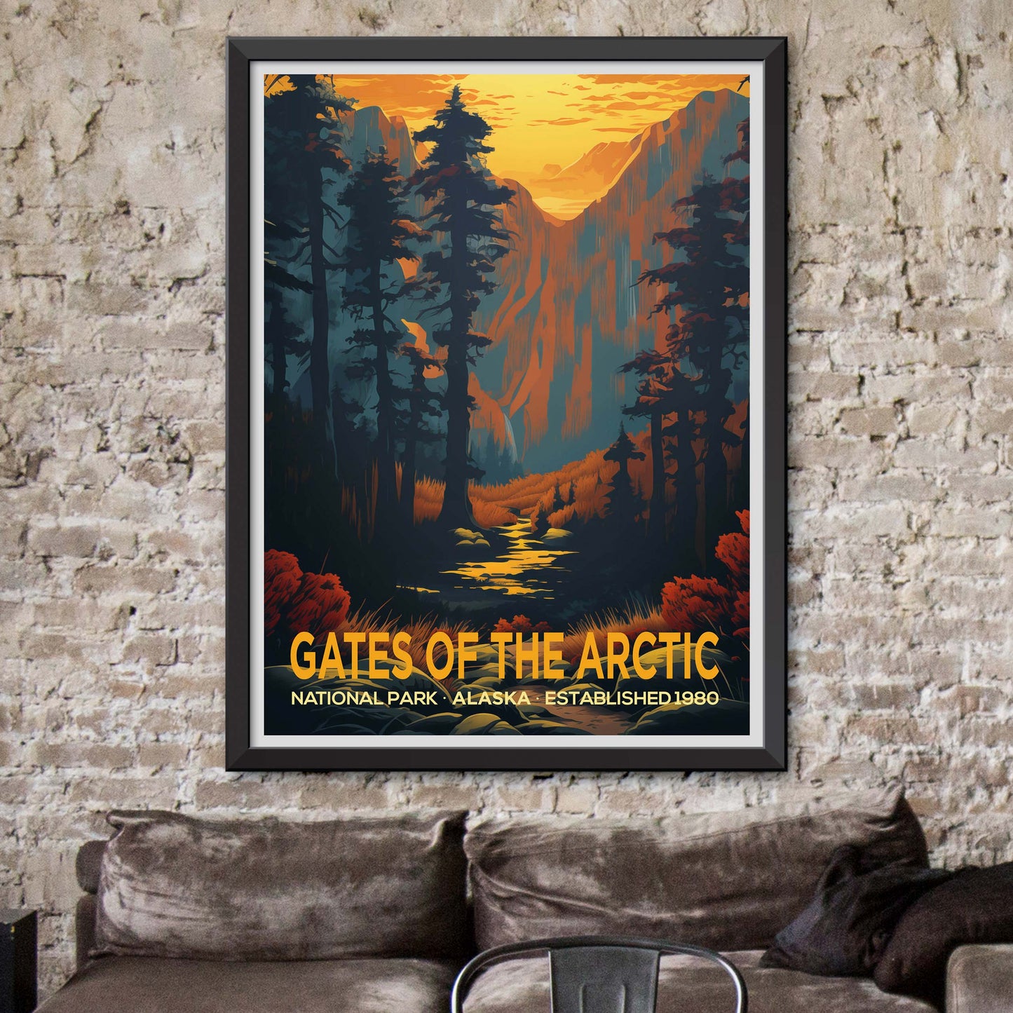 Gates of the Arctic National Park Alaska Travel Print Gift Hiking Wall Art