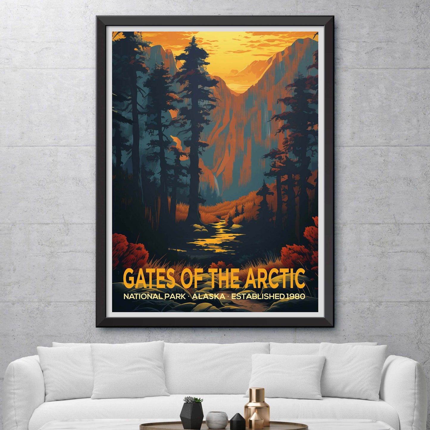 Gates of the Arctic National Park Alaska Travel Print Gift Hiking Wall Art