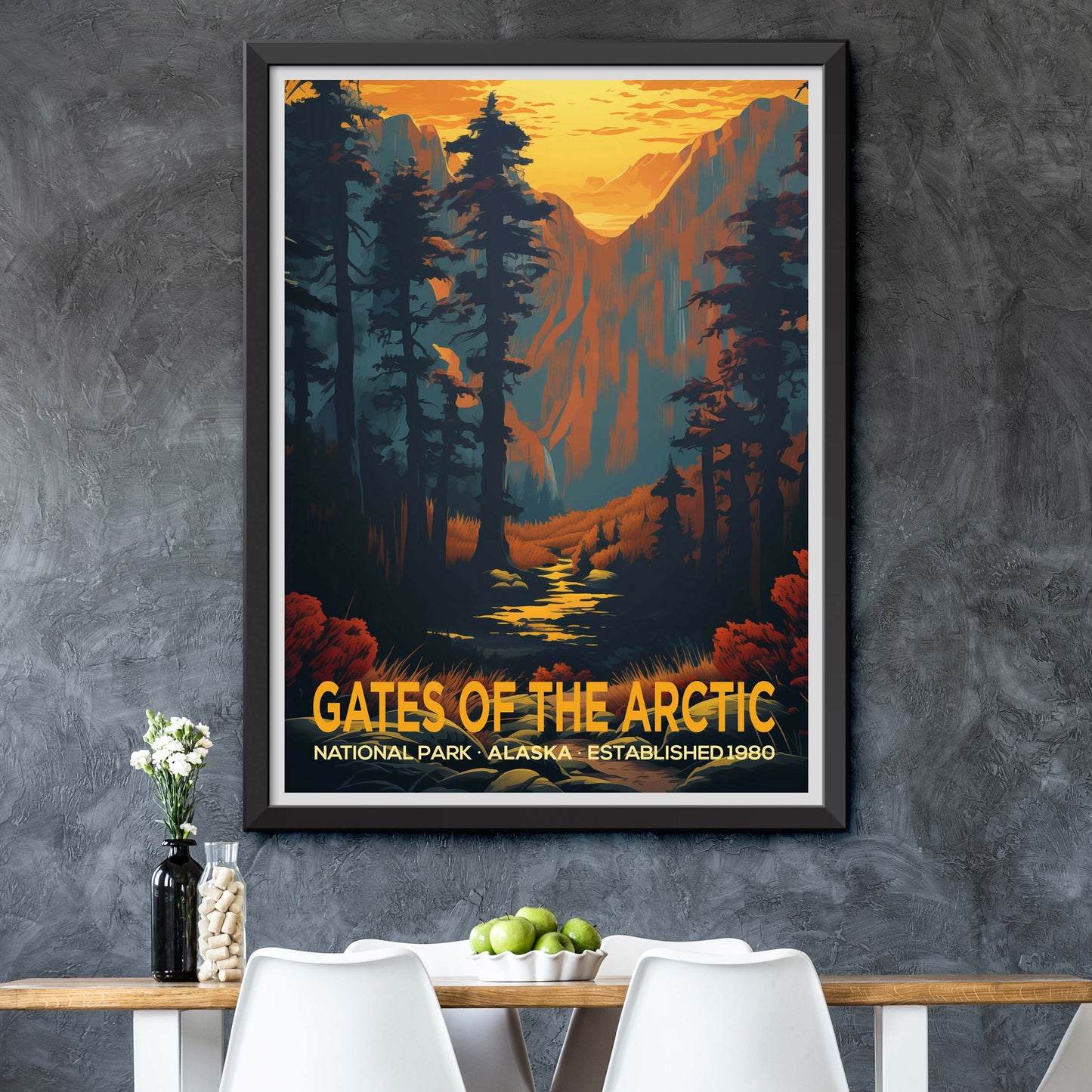 Gates of the Arctic National Park Alaska Travel Print Gift Hiking Wall Art